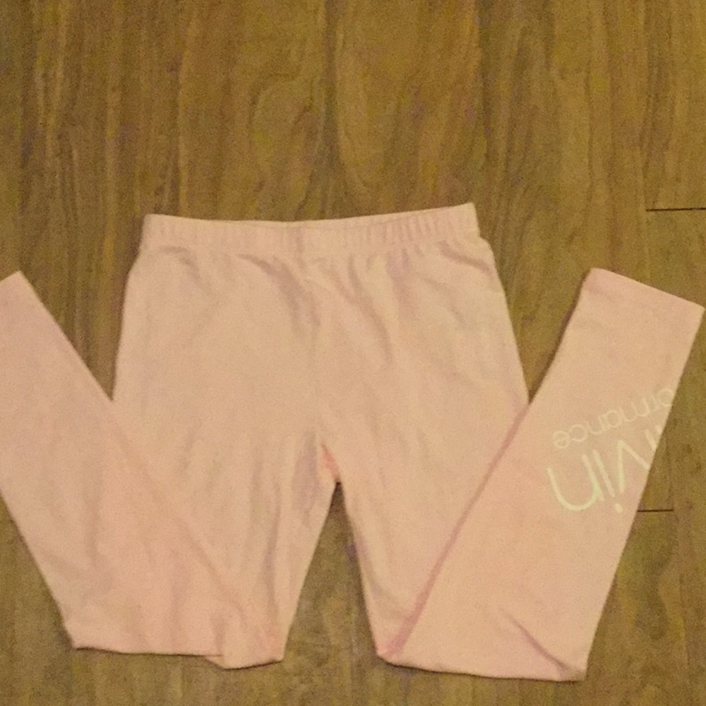 Light pink Calvin Klein performance leggings kids